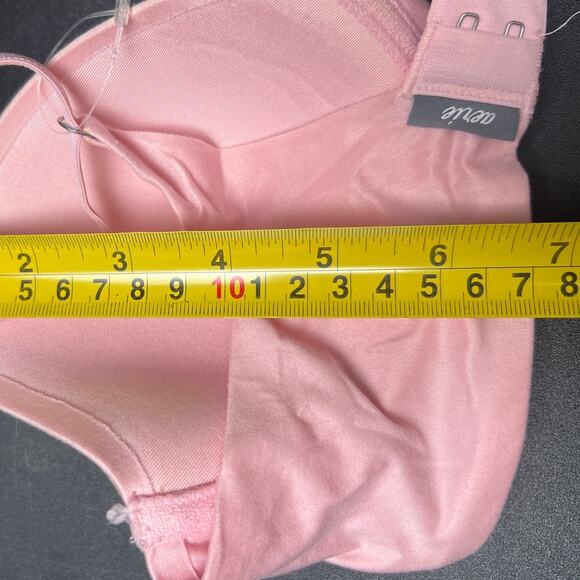 Aerie Sunny 32C Women Pink Bra Adjustable Lightly Lined Demi Push Up - Picture 5 of 5